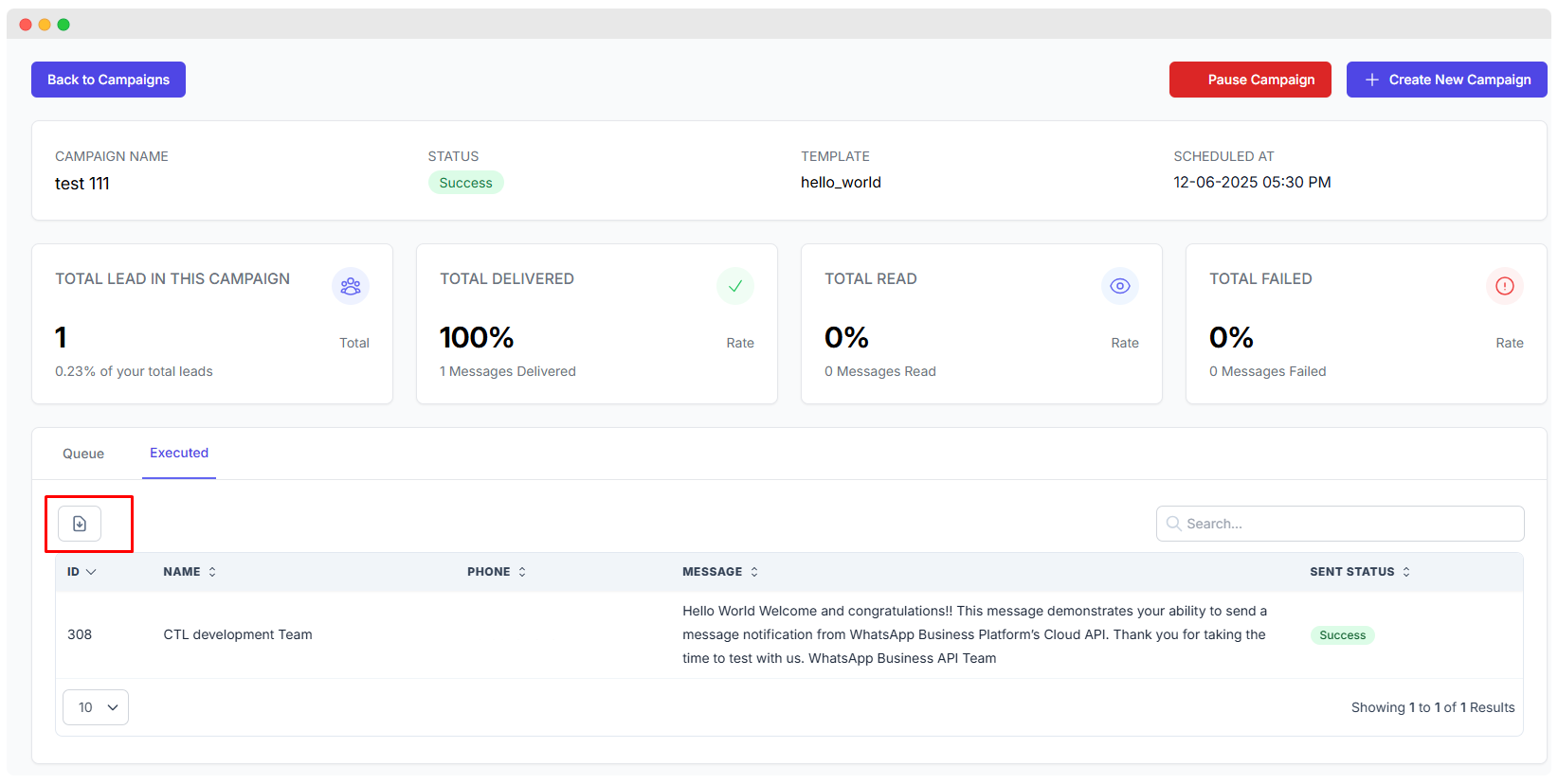 Export Campaign Data
